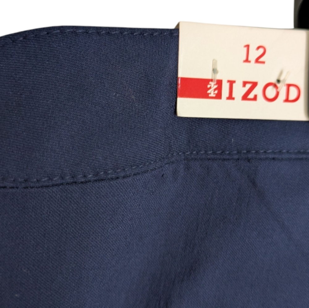 Izod Women's Navy Blue Stretch Dress Pants Size 12 NWT - Picture 10 of 16